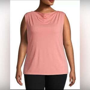 Liz Claiborne Women’s plus  top  blouse Crew Neck Sleeveless Pullover size 2XL